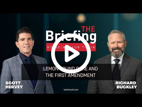 Le briefing : le quatre-quarts au citron et le premier amendement